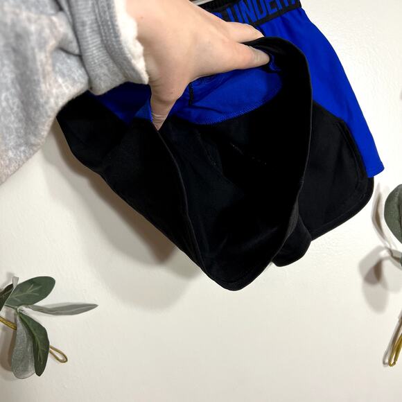 Under Armour Blue and Black Athletic Shorts LAST CALL - Picture 4 of 5